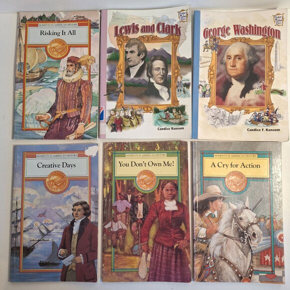 12 Books Moments in American History Biographies & Events Lewis Clark Washington - Picture 2 of 10